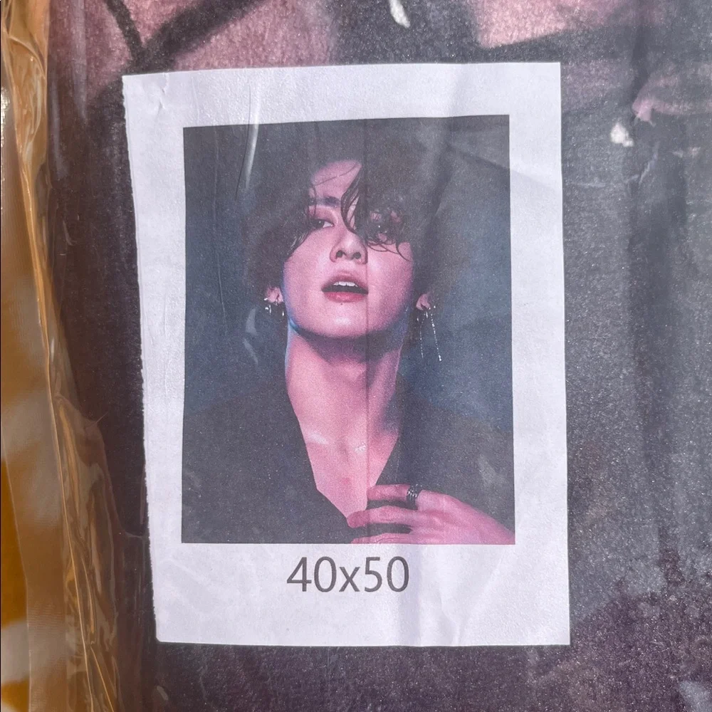 NEW NIP Jungkook BTS Boyband Vocalist 40 x 50 Soft Plush Throw Blanket Decor